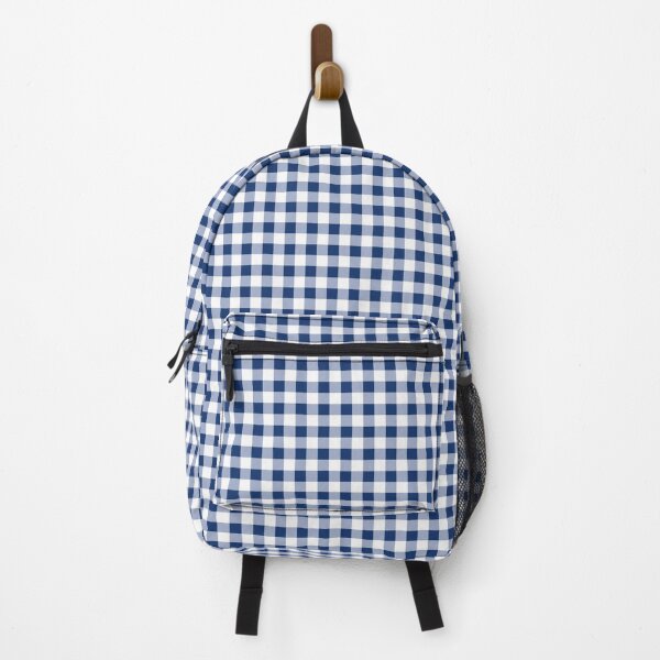 Item preview, Navy blue gingham plaid country checkered pattern designed and sold by Inktown.