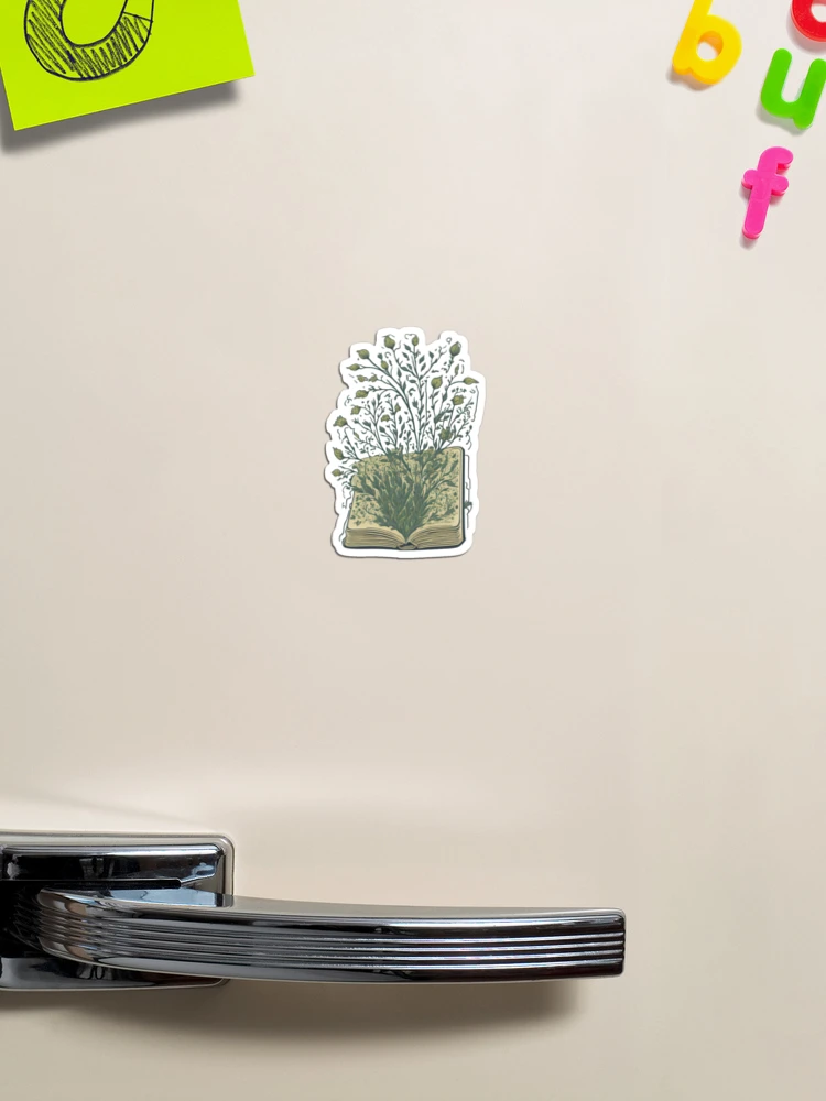 Thumbnail 1 of 3, Magnet, Flowers growing from book designed and sold by Rosamose.
