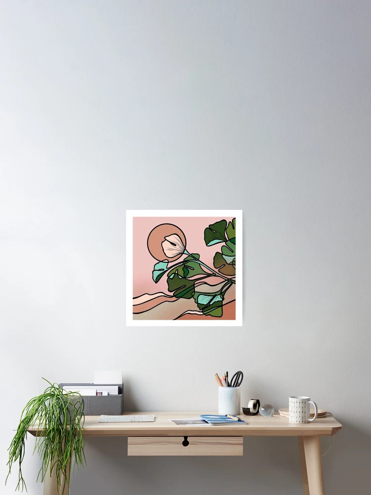 Aperçu 2 sur 3. Poster avec l'œuvre Feuilles de Gingko - Biloba Gingko créée et vendue par HaydenMillepied.