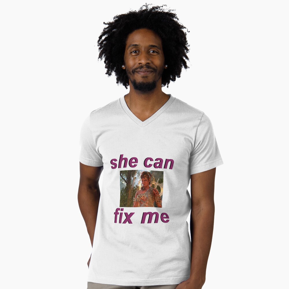 Vista previa del artículo con la obra «Camiseta de cuello en V», diseñado y vendido por cybarchangel.