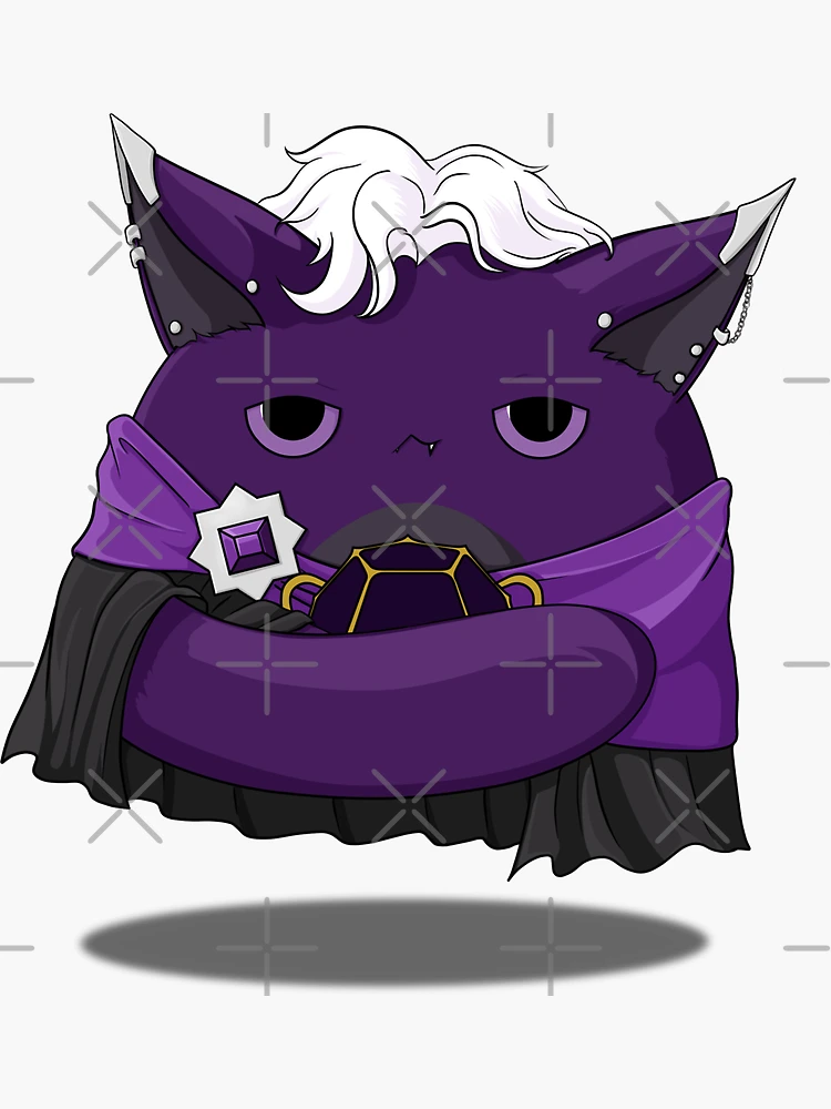 Imagen 3 de 3, Pegatina con la obra Blorb de gato: Essek Thelyss, diseñada y vendida por ThreadRose.
