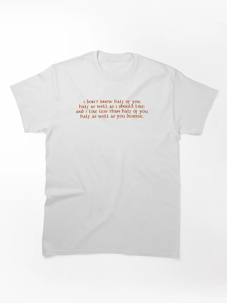 Aperçu 1 sur 7. T-shirt classique avec l'œuvre Citation d'anniversaire de Bilbo - J.R.R. Citation de Tolkien créée et vendue par Scott Auld's Merch Shop.