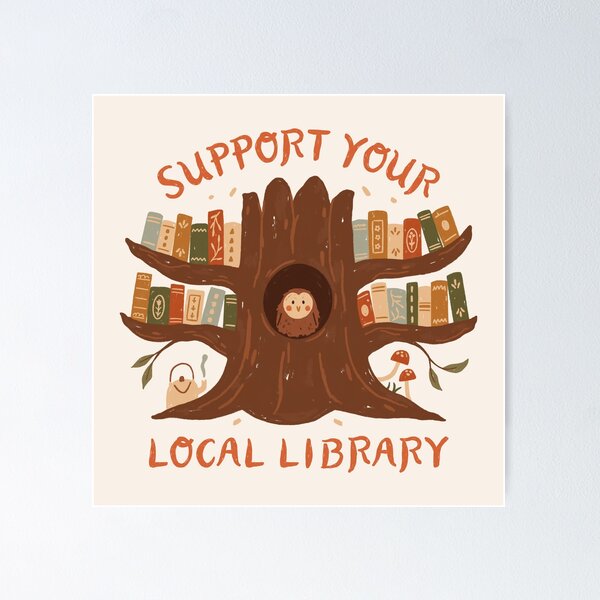 Item preview, Búho de la biblioteca local designed and sold by ohjessmarie.