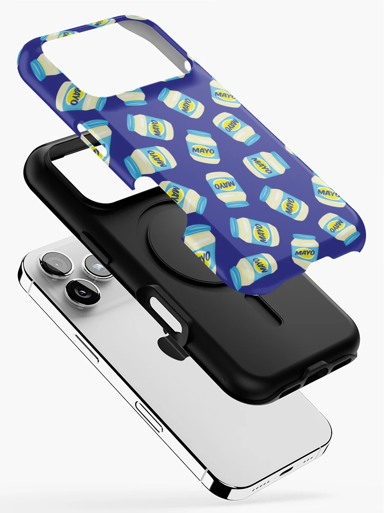 Thumbnail 2 of 4, iPhone Case, mayo jars - royal blue designed and sold by littlearrow.