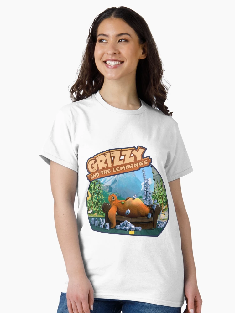 Imagen 3 de 7, Camiseta clásica con la obra Grizzy y los lemmings, diseñada y vendida por railynn-brodie.