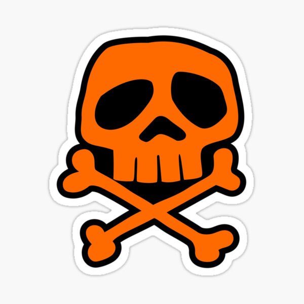 Artikelvorschau, Old-School-Punkrock-Schädel (orange) entworfen und verkauft von muskitt.