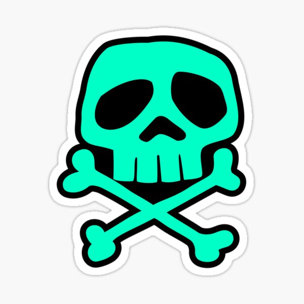 Artikelvorschau, Old School Punk Rock Totenkopf (türkis) entworfen und verkauft von muskitt.