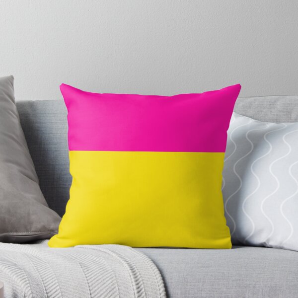 Aperçu de l'œuvre Colorblock audacieux rose fluo et jaune vif créée et vendue par Deutschic.