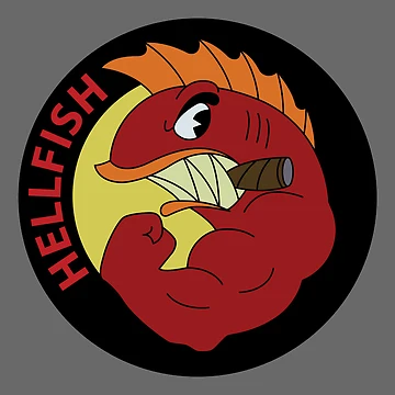 Artwork thumbnail, Flying Hellfish by cubiclecoma