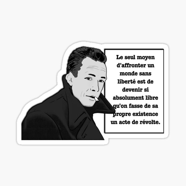 Aperçu de l'œuvre Camus rebelle français créée et vendue par Rasmenia.