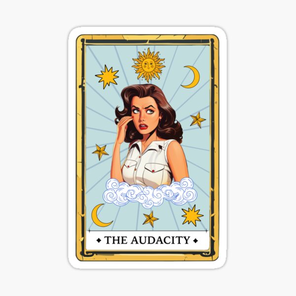 Artikelvorschau, Die Audacity-Tarot-Karte, lustige Tarot-Karte, Katzen-Tarot-Karte, Todes-Tarot-Karte, Meme, Tarot-Kunst entworfen und verkauft von KosiBosi.