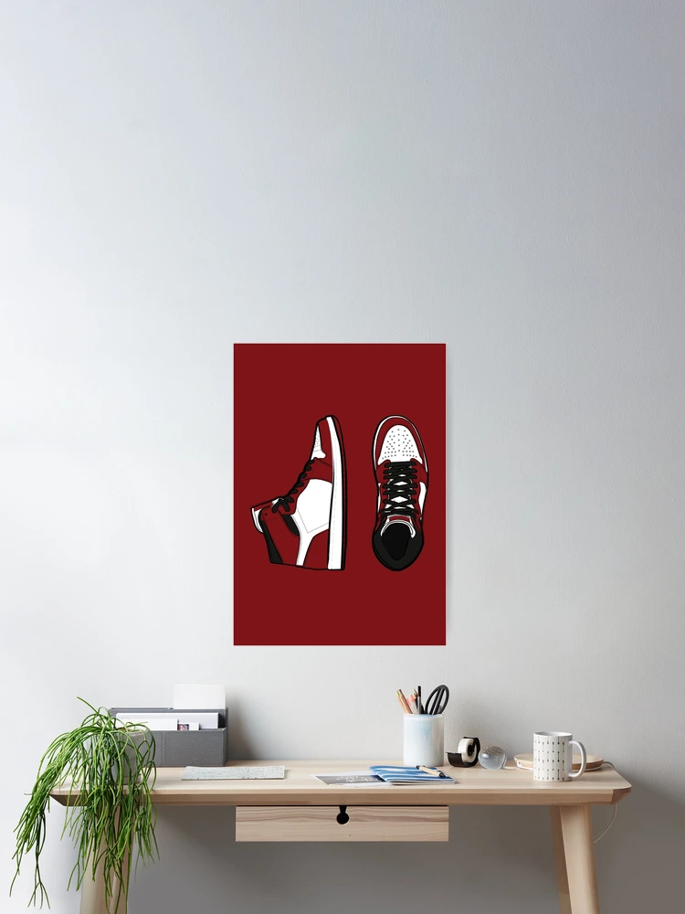 Thumbnail 2 of 3, Poster, Air Jordan 1 "Chicago" designed and sold by Graphkicks.