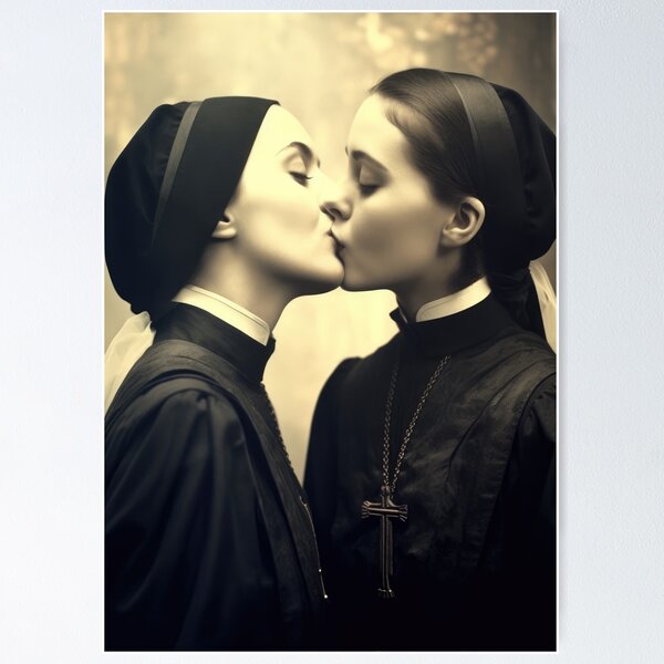 Item preview, monjas besándose designed and sold by VisionDuke.