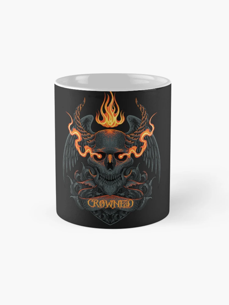 Thumbnail 4 of 6, Coffee Mug, Crowned Demon Skull designed and sold by WOLForDEER.