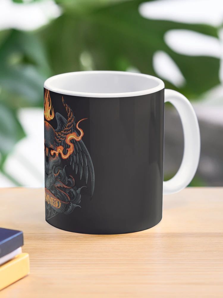 Thumbnail 1 of 6, Coffee Mug, Crowned Demon Skull designed and sold by WOLForDEER.