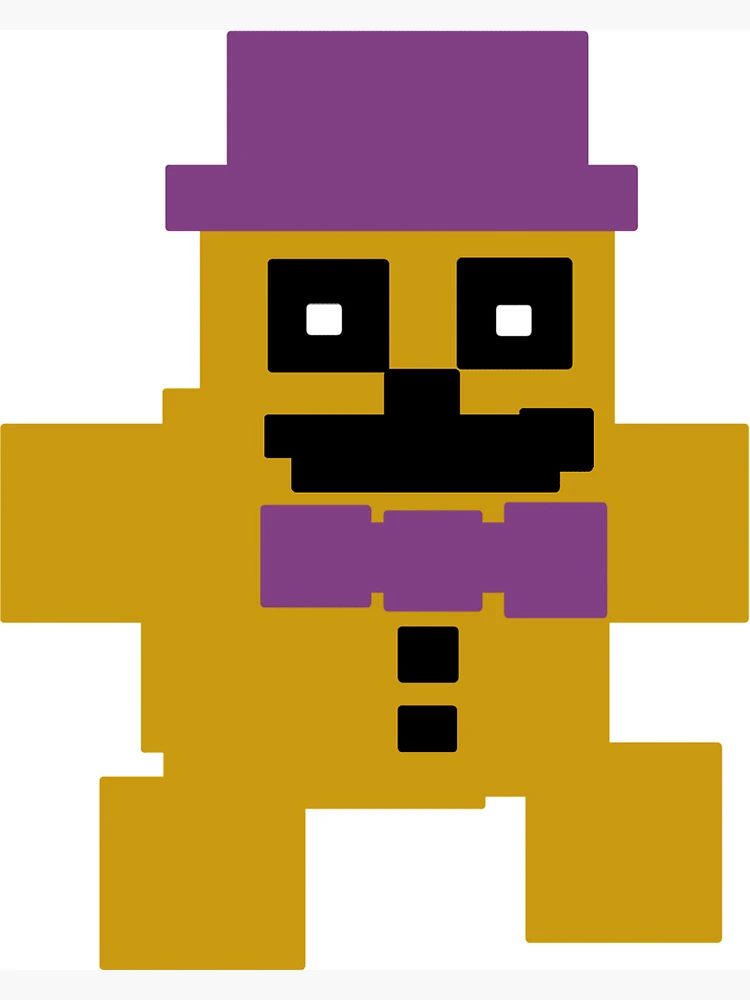 Imagen 3 de 3, Imán con la obra FNAF Psychic Friend Fredbear de 8 bits, diseñada y vendida por mattwilldo.