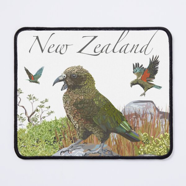 Item preview, The Kea (Nestor notabilis) - New Zealand's inquistive, disarming parrot of the Southern Alps designed and sold by contourcreative.