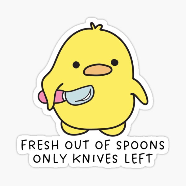 Artikelvorschau, Alle Löffel ausverkauft, nur noch Messer übrig – süßes Spoonie-Vogel-Design entworfen und verkauft von positivelyrheum.