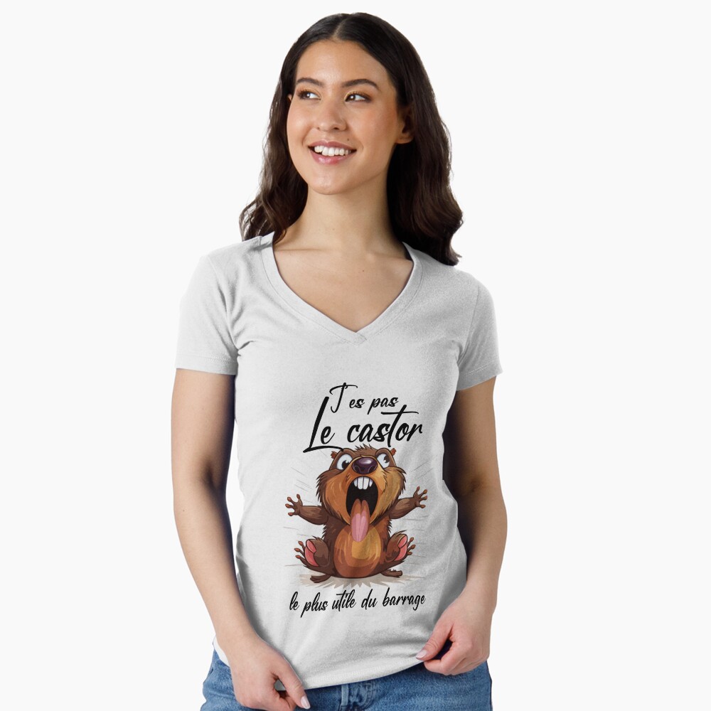 Item preview, Fitted V-Neck T-Shirt designed and sold by benLCMB.