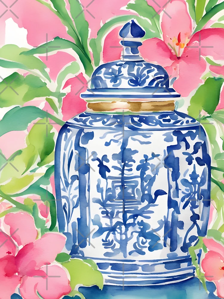 Thumbnail 4 of 4, iPhone Case, Chinoiserie jar and pink lilies designed and sold by SophieClimaArt.