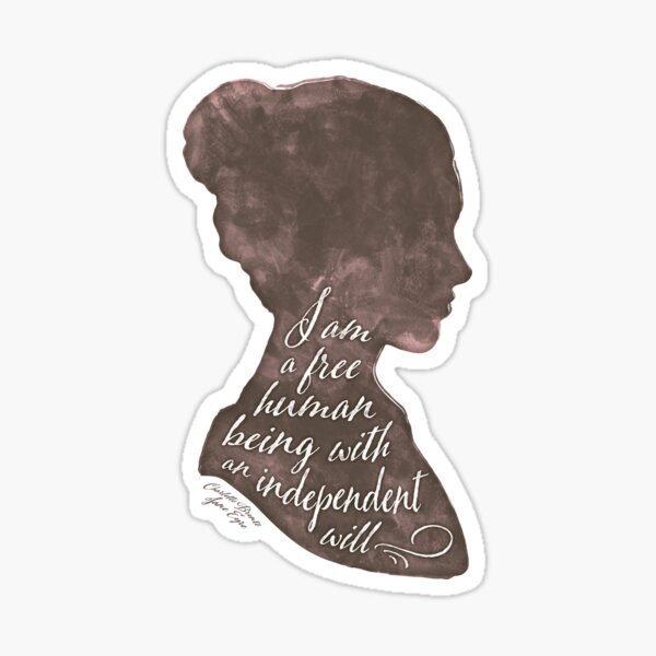 Item preview, Charlotte Brontë Jane Eyre, cita literaria gratuita, arte para amantes de los libros, literatura inglesa designed and sold by RedHillPrints.