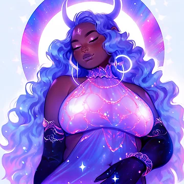Aperçu de l'œuvre Belle Fille Anime Violette Brillante de bubblegoth