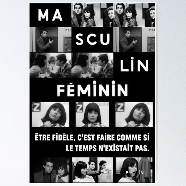 Aperçu de l'œuvre Masculin Féminin (Film 1966) Jean-Luc Godard créée et vendue par charlotte97.