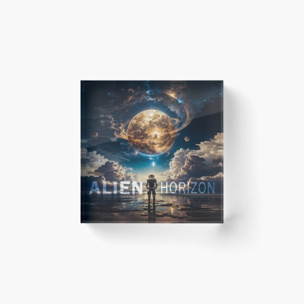 Aperçu de l'œuvre Alien Horizon - T-shirt astronaute cosmique créée et vendue par teecraftstudios.