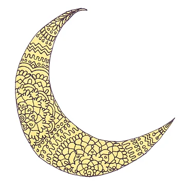 Artwork thumbnail, Moon Zentangle by DesignPMG