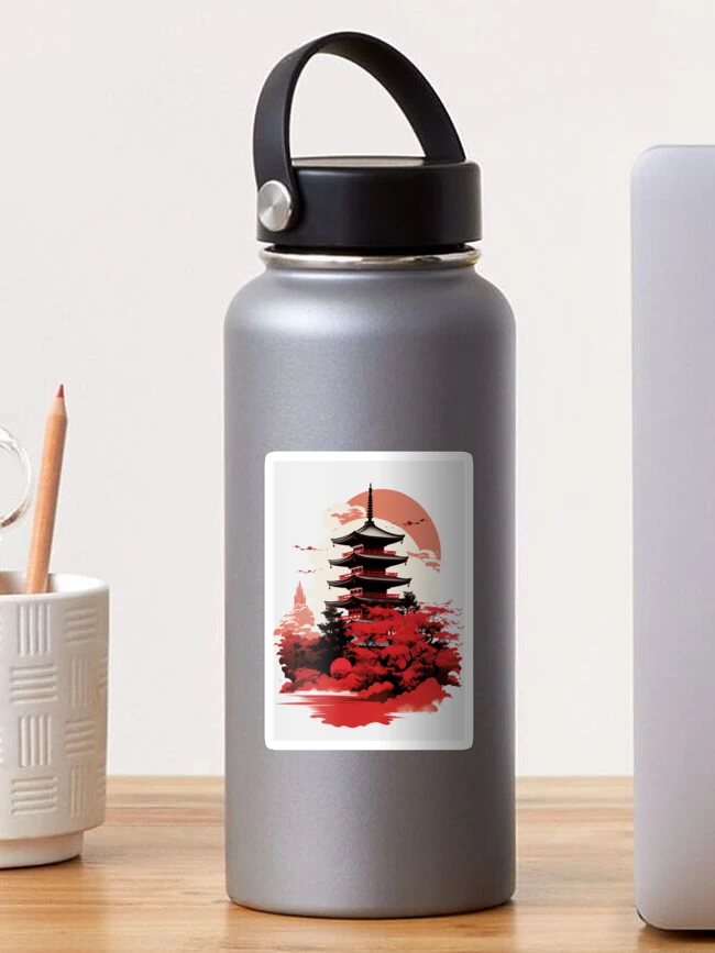 Thumbnail 1 of 3, Sticker, Japanese Pagoda designed and sold by Durro.