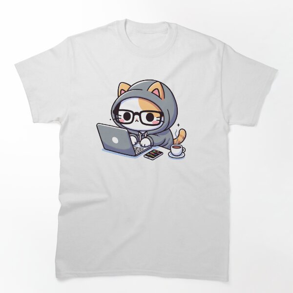 Item preview, Coder Cat: Sesiones impulsadas por el café designed and sold by PuffPuffPrint.