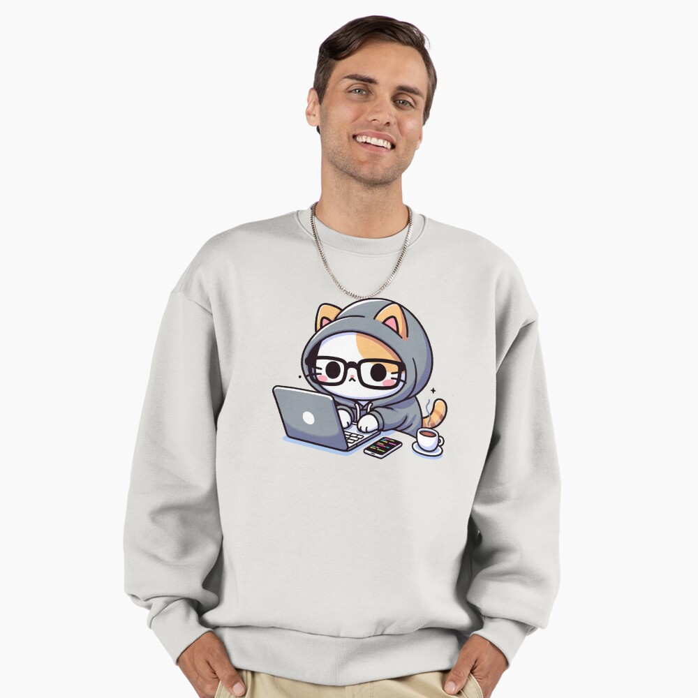Vista previa del artículo con la obra «Sudadera oversize prémium», diseñado y vendido por PuffPuffPrint.