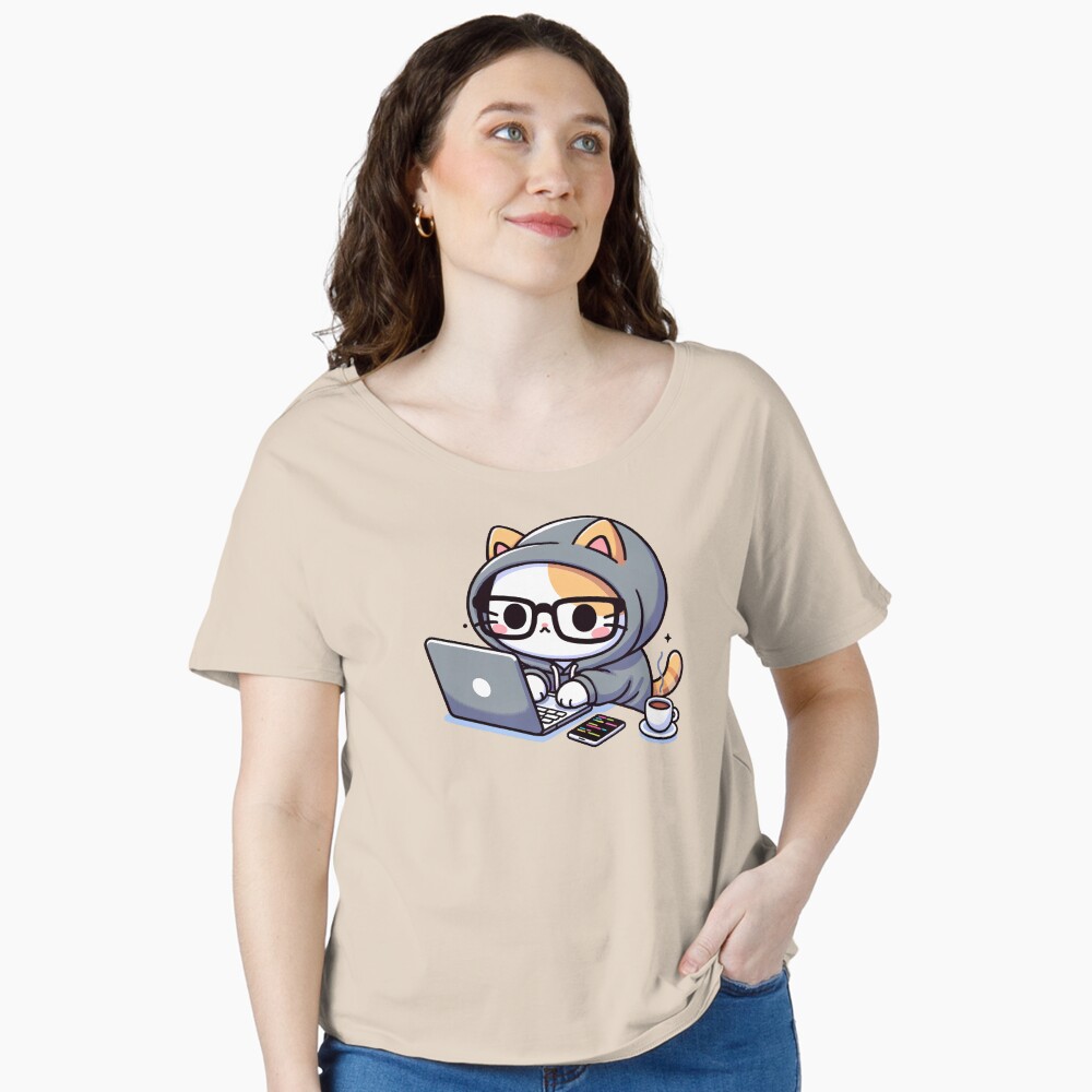 Vista previa del artículo con la obra «Camiseta ancha», diseñado y vendido por PuffPuffPrint.