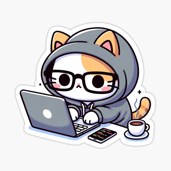 Item preview, Coder Cat: Sesiones impulsadas por el café designed and sold by PuffPuffPrint.