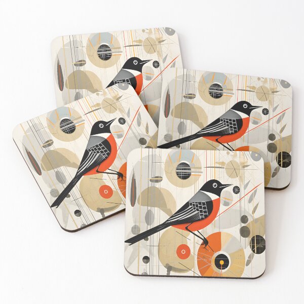 Item preview, Pájaro cantor en medio de armonía geométrica designed and sold by DigitalDoodleDK.