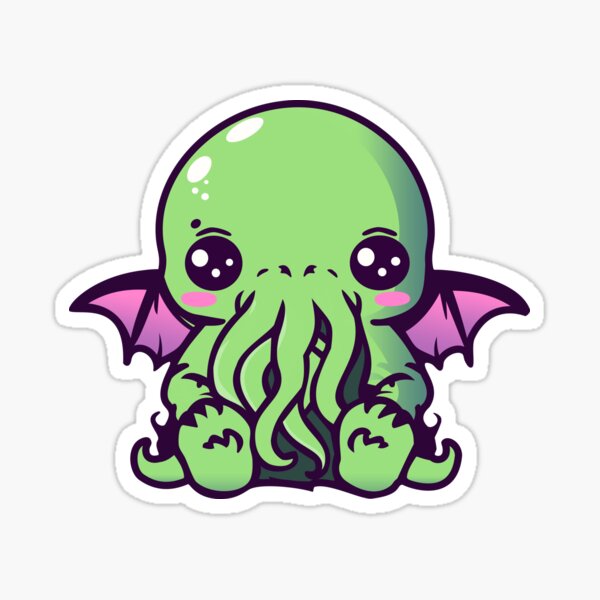 Artikelvorschau, Süßer Kawaii Cthulhu entworfen und verkauft von BRU Design.