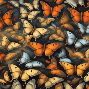 Artwork thumbnail, baroque butterflies by Orianna Rodriguez