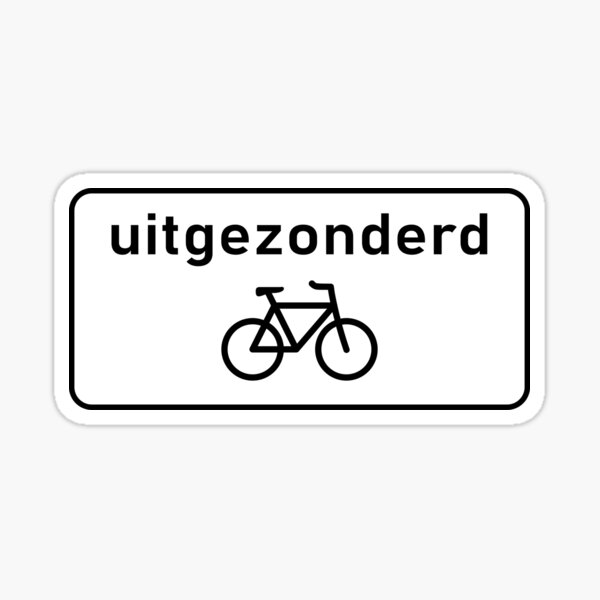 Aperçu de l'œuvre Uitgezonderd - Pour les amateurs de vélo néerlandais créée et vendue par MudamArt.