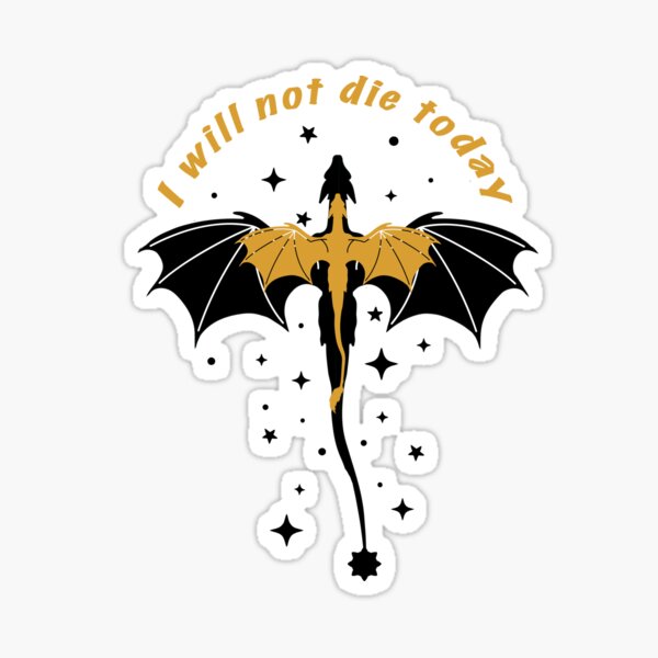 Aperçu de l'œuvre Dragons étoilés noir et or "Je ne mourrai pas aujourd'hui" créée et vendue par Celticrose721.