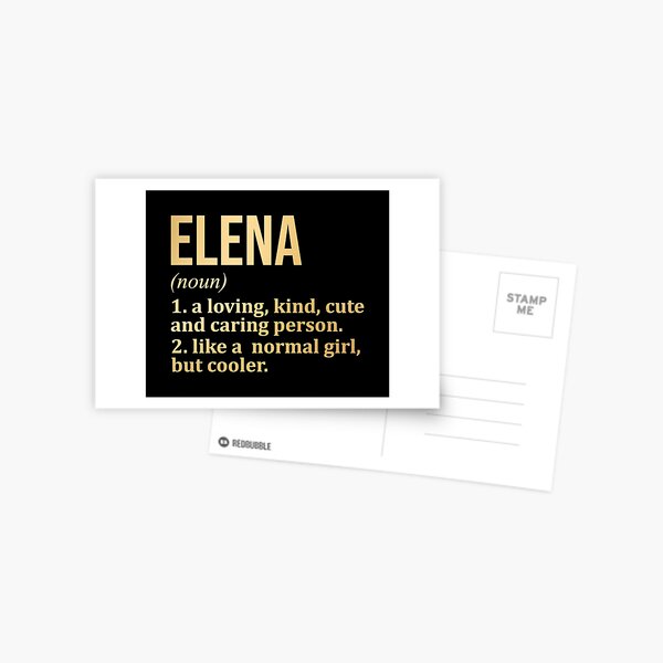 Artikelvorschau, Elena-Namensdefinition in Gold entworfen und verkauft von XCIV.
