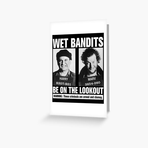 Aperçu de l'œuvre Bandits mouillés seuls à la maison créée et vendue par artshill.