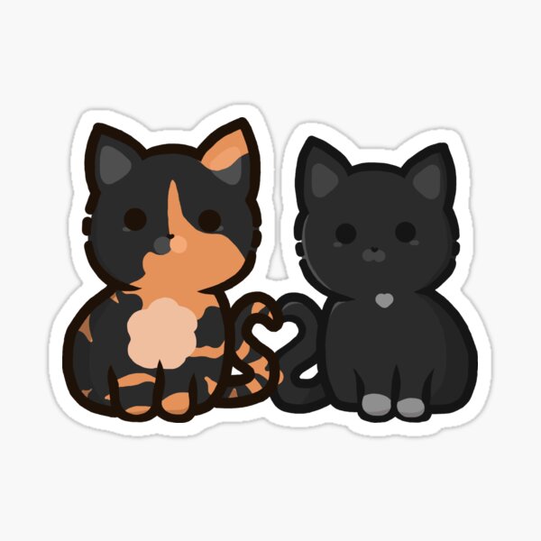 Artikelvorschau, Katzenpaar - Schildpatt und Schwarz entworfen und verkauft von Biszkompt.
