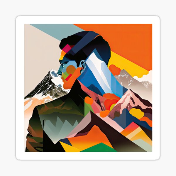Artikelvorschau, Entdecken Sie "Simplistic & Minimalistic Alps" mit Bauhaus-Flair und lebendigen Farben entworfen und verkauft von ArtificialGenes.