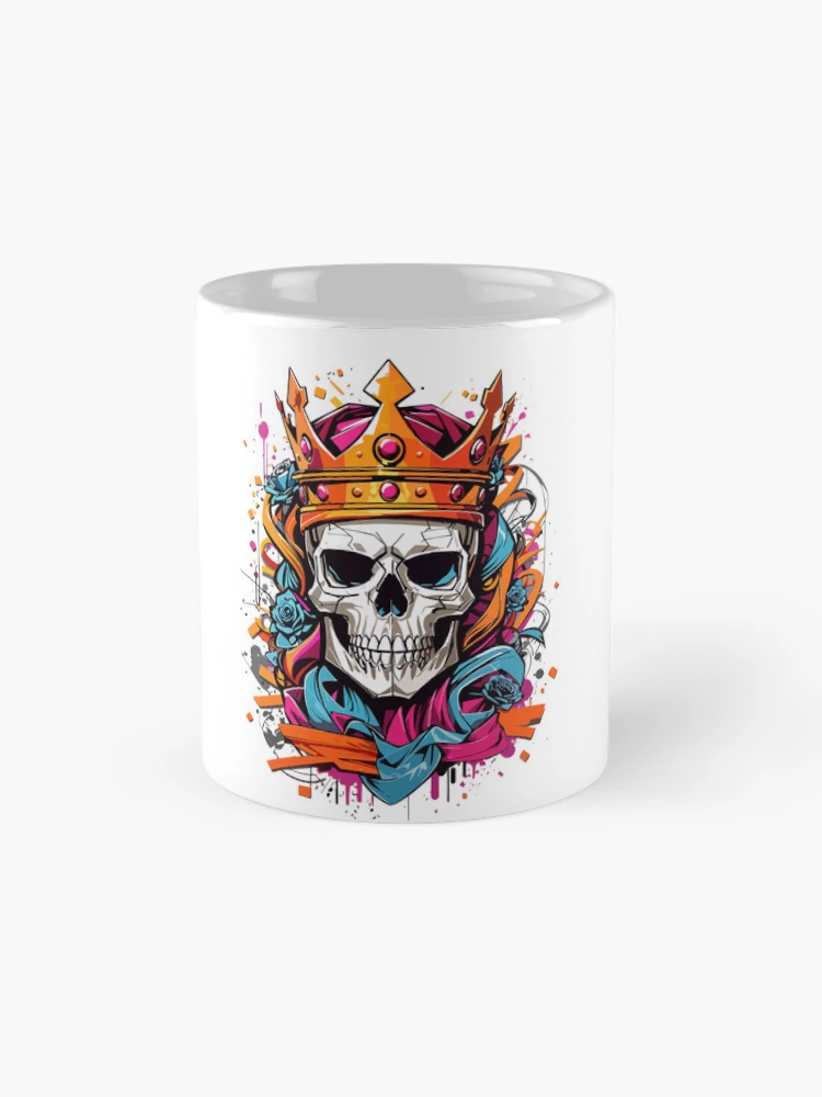 Thumbnail 4 of 6, Coffee Mug, Royal Crowned Skull Art designed and sold by popflix.
