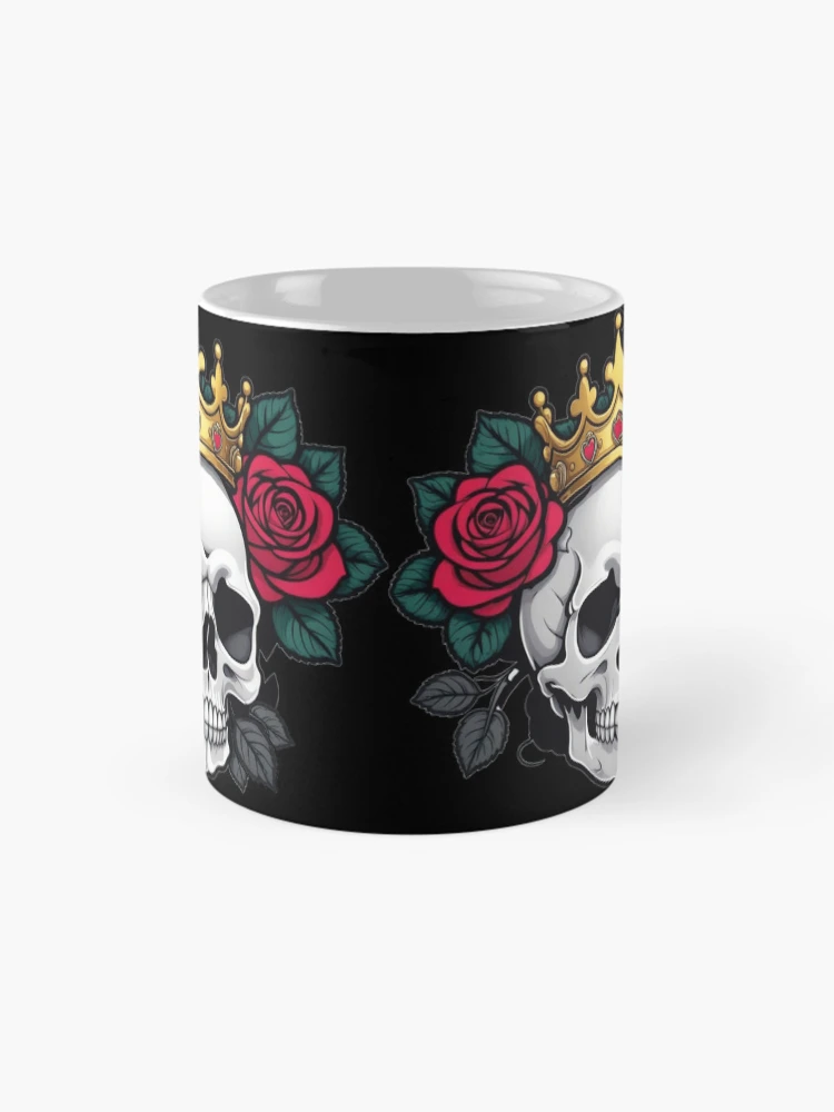 Thumbnail 4 of 6, Coffee Mug, Skull Queen of Hearts designed and sold by Skulls & Calaveras.