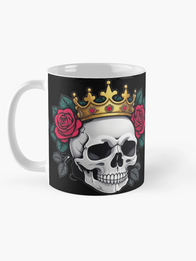 Thumbnail 5 of 6, Coffee Mug, Skull Queen of Hearts designed and sold by Skulls & Calaveras.