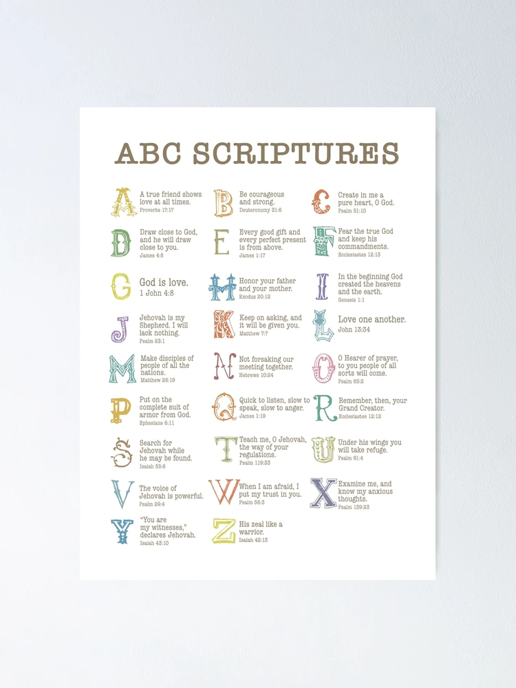 Thumbnail 1 of 3, Poster, ABC SCRIPTURES (LIGHT) designed and sold by Paper Bee Gift Shop.
