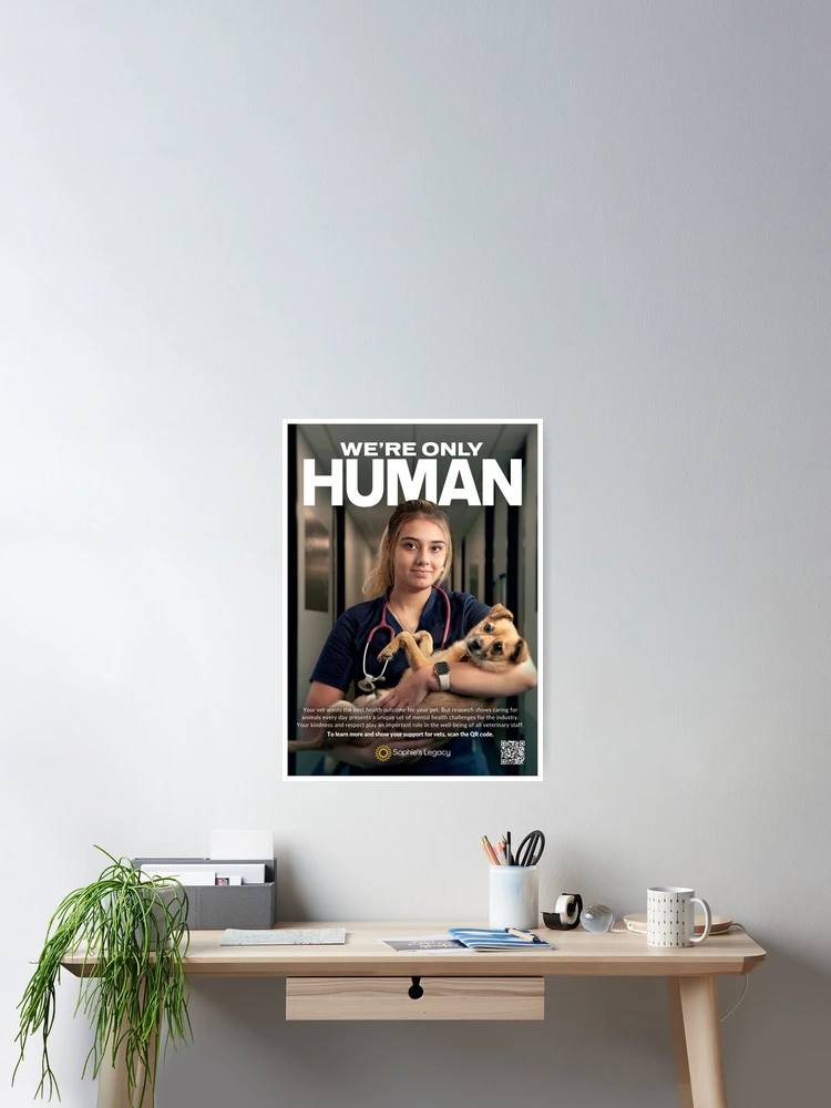 Thumbnail 2 of 3, Poster, We're Only Human designed and sold by sophies-legacy.