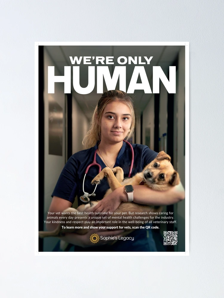 Thumbnail 1 of 3, Poster, We're Only Human designed and sold by sophies-legacy.