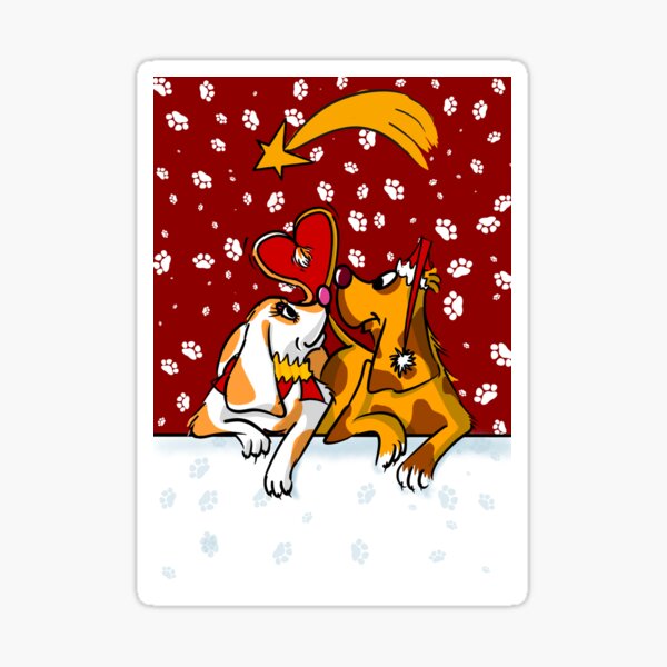 Aperçu de l'œuvre Chiens de Noël créée et vendue par brambawao.
